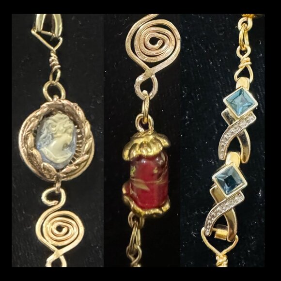 Repurposed VNTG Watch Opera Necklace Scene from the  of Beggars Opera by Hogarth - Picture 12 of 17